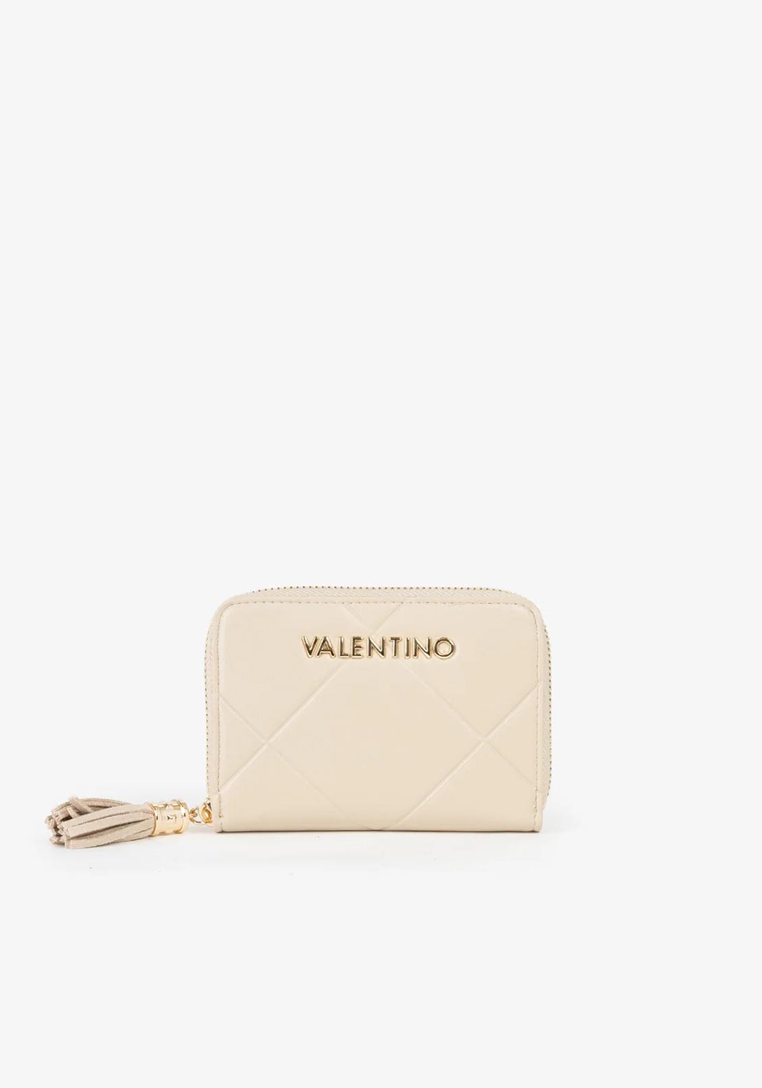 Valentino Astrid Small Zip Around Purse, Cream