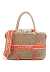 Valentino Boho Woven Shopper Bag, Orange