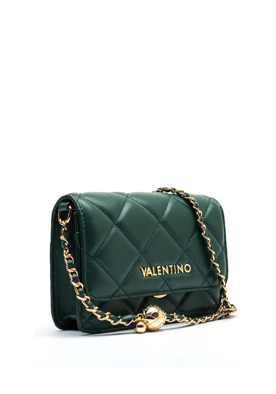 Valentino Ocarina Quilted Crossbody Bag, Green - McElhinneys