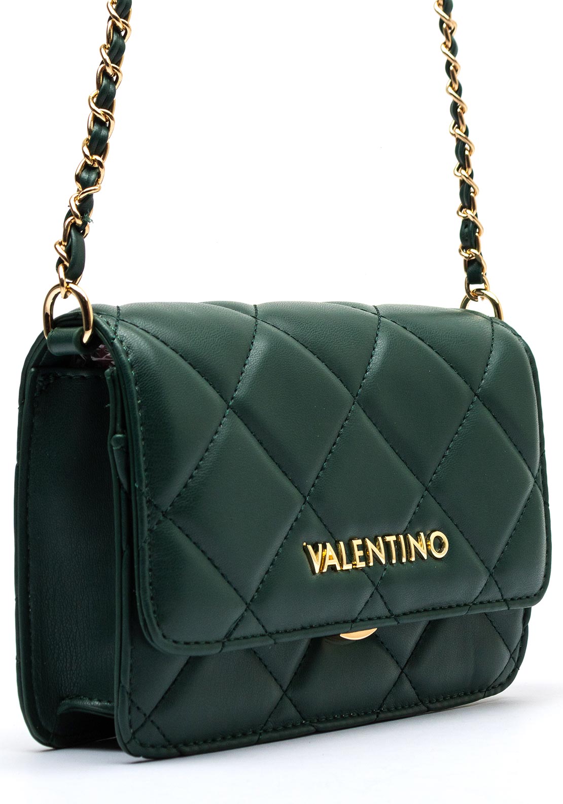 Valentino Ocarina Quilted Crossbody Bag, Green - McElhinneys