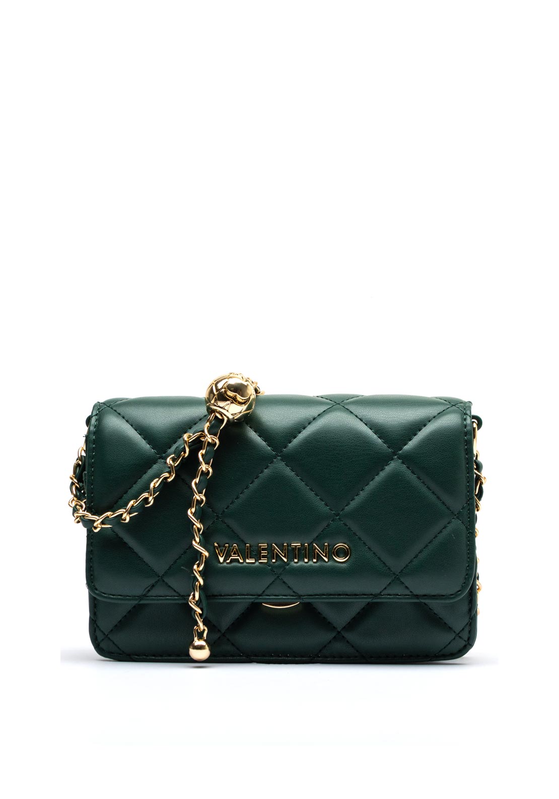 Valentino Ocarina Quilted Crossbody Bag, Green - McElhinneys
