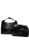 Valentino Reptile Effect Satchel Bag, Black