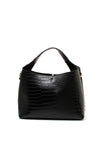 Valentino Reptile Effect Satchel Bag, Black