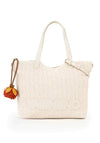 Valentino Courmayeur Woven Summer Tote Bag, Cream