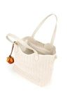Valentino Courmayeur Woven Summer Tote Bag, Cream