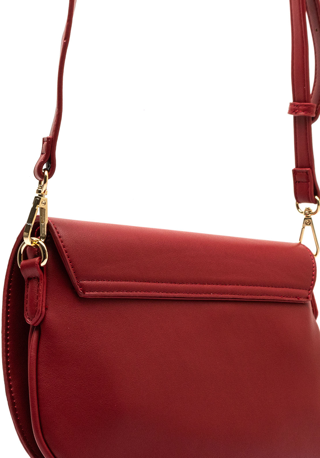 Valentino Moses Flapover Crossbody Bag, Red
