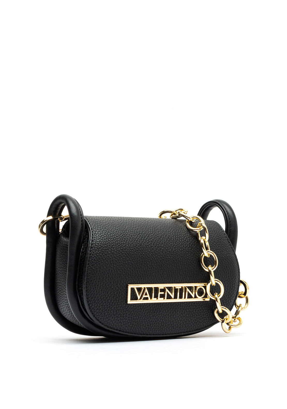 Valentino Vinile Loop Detail Shoulder Bag, Black