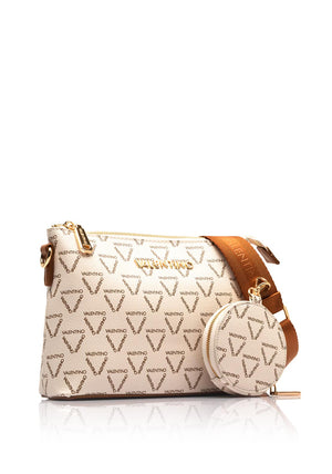 Valentino Lady Re Monogram Crossbody Bag, Off White