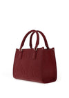Valentino Samba Debossed Small Shopper Bag, Dark Red