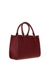 Valentino Samba Debossed Small Shopper Bag, Dark Red