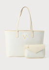 Valentino Queen Re Tote Bag, Cream