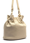 Valentino Fedora Small Bucket Bag, Beige