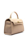 Valentino Fae Re Flap Over Pebbled Satchel, Beige
