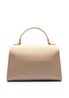 Valentino Fae Re Flap Over Pebbled Satchel, Beige