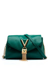 Valentino Stella Flap Over V Tassel Crossbody Bag, Green