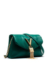 Valentino Stella Flap Over V Tassel Crossbody Bag, Green