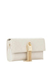 Valentino Emy Embossed Logo Clutch Bag, Stone