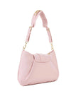 Valentino Cassandra Buckle Gathered Shoulder Bag, Pink