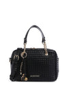 Valentino Gea Bauletto Woven Grab Bag, Black