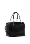 Valentino Gea Bauletto Woven Grab Bag, Black