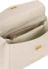 Valentino Gea Folder Woven Medium Satchel Bag, Cream
