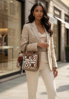 Valentino Tyle Mini Shopper Bag, Brown