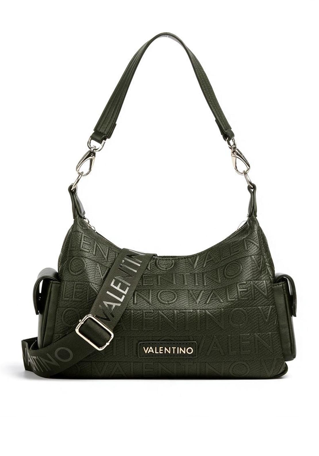 Valentino Sveva Woven Logo Crossbody Bag, Green