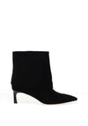 REDZ Faux Suede Fold Over Ankle Boots, Black