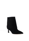 REDZ Faux Suede Fold Over Ankle Boots, Black