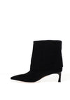 REDZ Faux Suede Fold Over Ankle Boots, Black