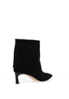 REDZ Faux Suede Fold Over Ankle Boots, Black