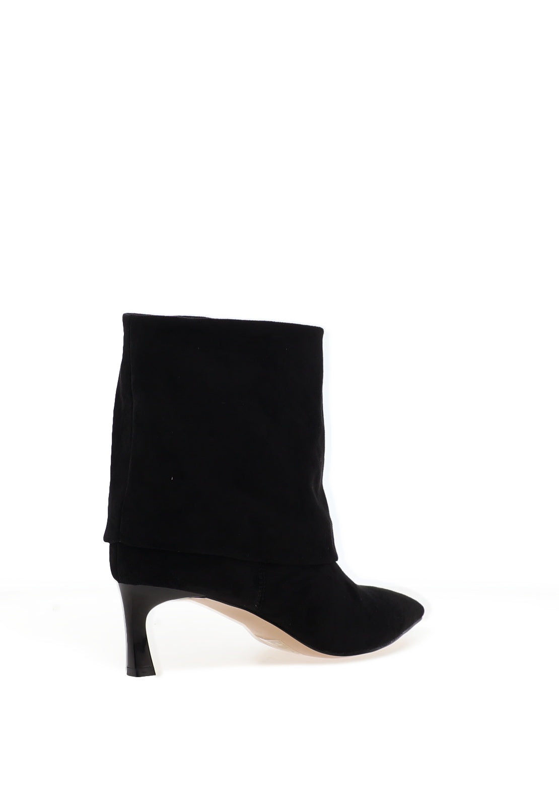 REDZ Faux Suede Fold Over Ankle Boots, Black