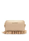 Valentino Alexia Pebbled Faux Leather Crossbody Bag, Beige