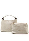 Valentino Reptile Effect Satchel Bag, Taupe