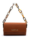 Valentino Bercy Folded Faux Leather Shoulder Bag, Cuoio