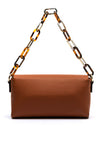 Valentino Bercy Folded Faux Leather Shoulder Bag, Cuoio