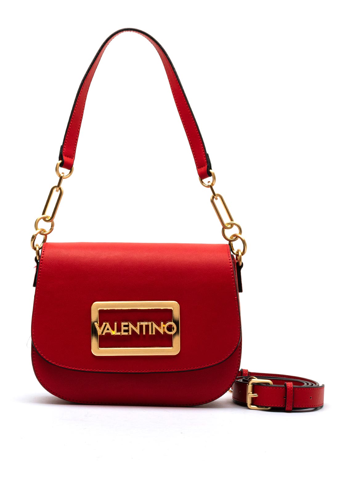 Valentino Princesa Flap Over Shoulder Bag, Red - McElhinneys