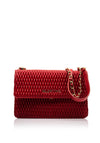 Valentino Frequency Textured Shoulder Bag, Red