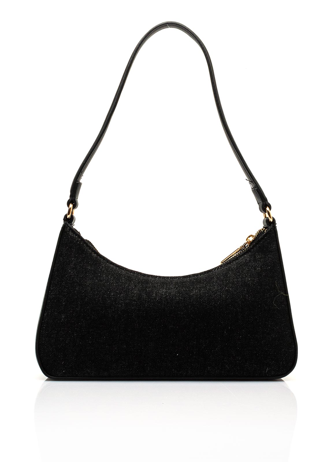 Valentino Kelly Denim Baguette Shoulder Bag, Denim Black