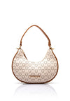 Valentino Shelby Brand Print Hobo Shoulder Bag, Off White