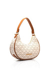 Valentino Shelby Brand Print Hobo Shoulder Bag, Off White