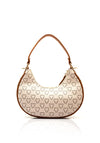 Valentino Shelby Brand Print Hobo Shoulder Bag, Off White