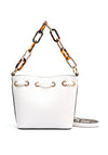 Valentino Bercy Nero Small Bucket Bag, White