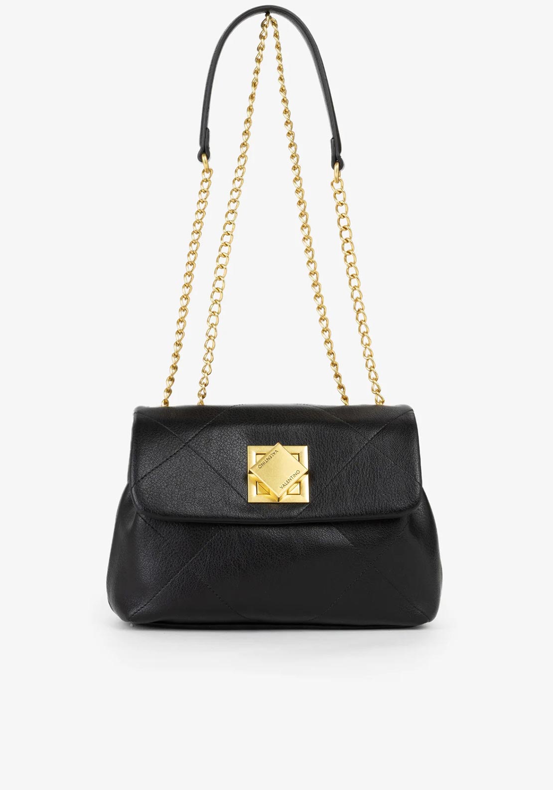 Valentino Paige Medium Quilted Crossbody Bag, Black