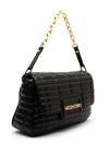 Valentino Small Quilt Satchel Bag, Black