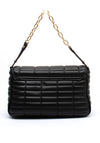 Valentino Small Quilt Satchel Bag, Black