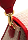 Valentino Chelsea Fabric Medium Crossbody Bag, Red & Beige