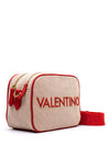 Valentino Chelsea Fabric Small Crossbody Bag, Red & Beige