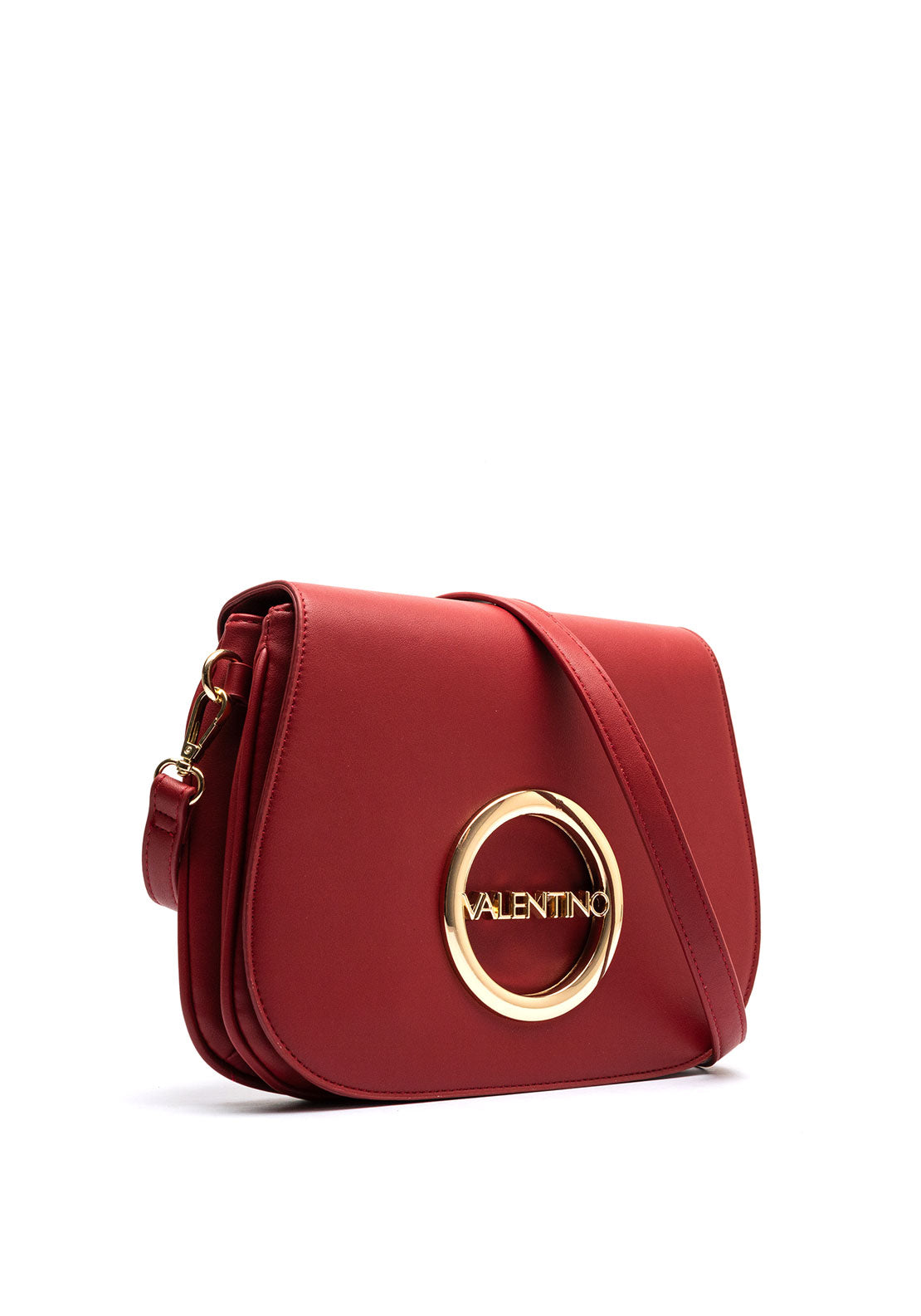 Valentino Moses Flapover Medium Crossbody Bag, Red