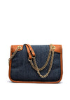 Valentino Leith Medium Shoulder Bag, Blue Denim